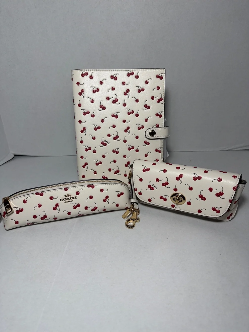 Coach notebook cherry